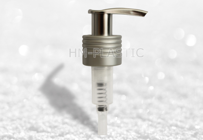 24mm aluminium screw-on lotion dispenser with UV actuator