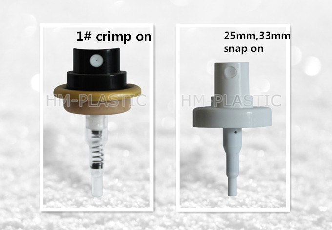 0.12ml crimp-on or snap-on aerosol sprayer